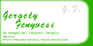 gergely fenyvesi business card
